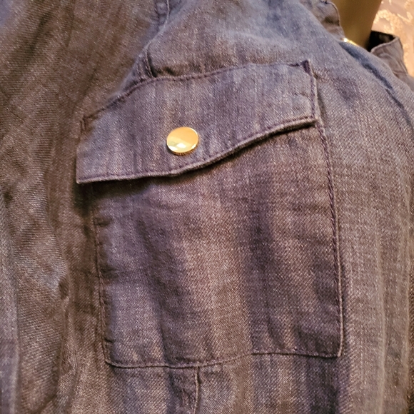 Blue Linen Jacket - Picture 3 of 8